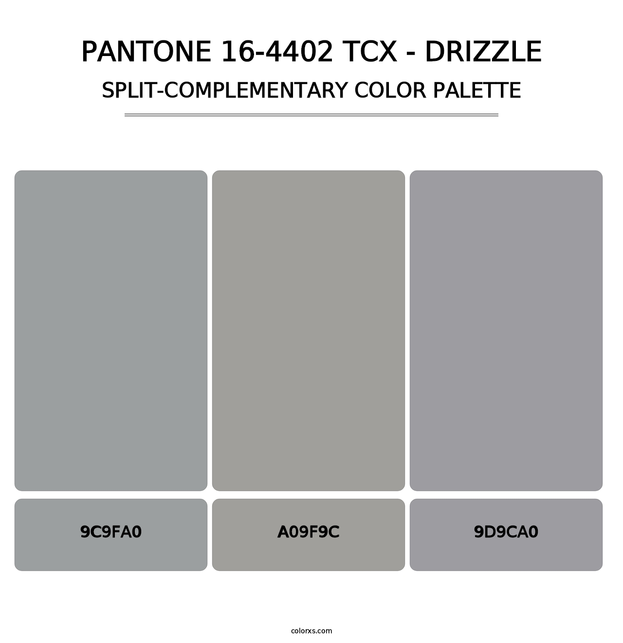 PANTONE 16-4402 TCX - Drizzle - Split-Complementary Color Palette