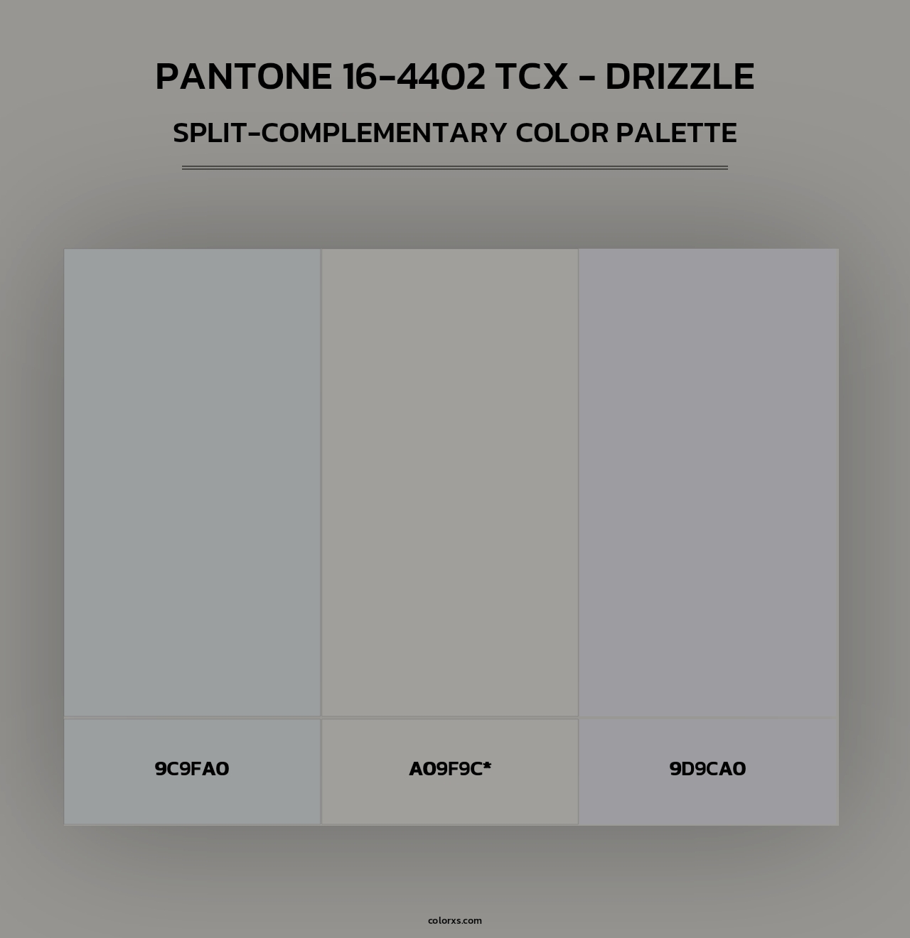 PANTONE 16-4402 TCX - Drizzle - Split-Complementary Color Palette