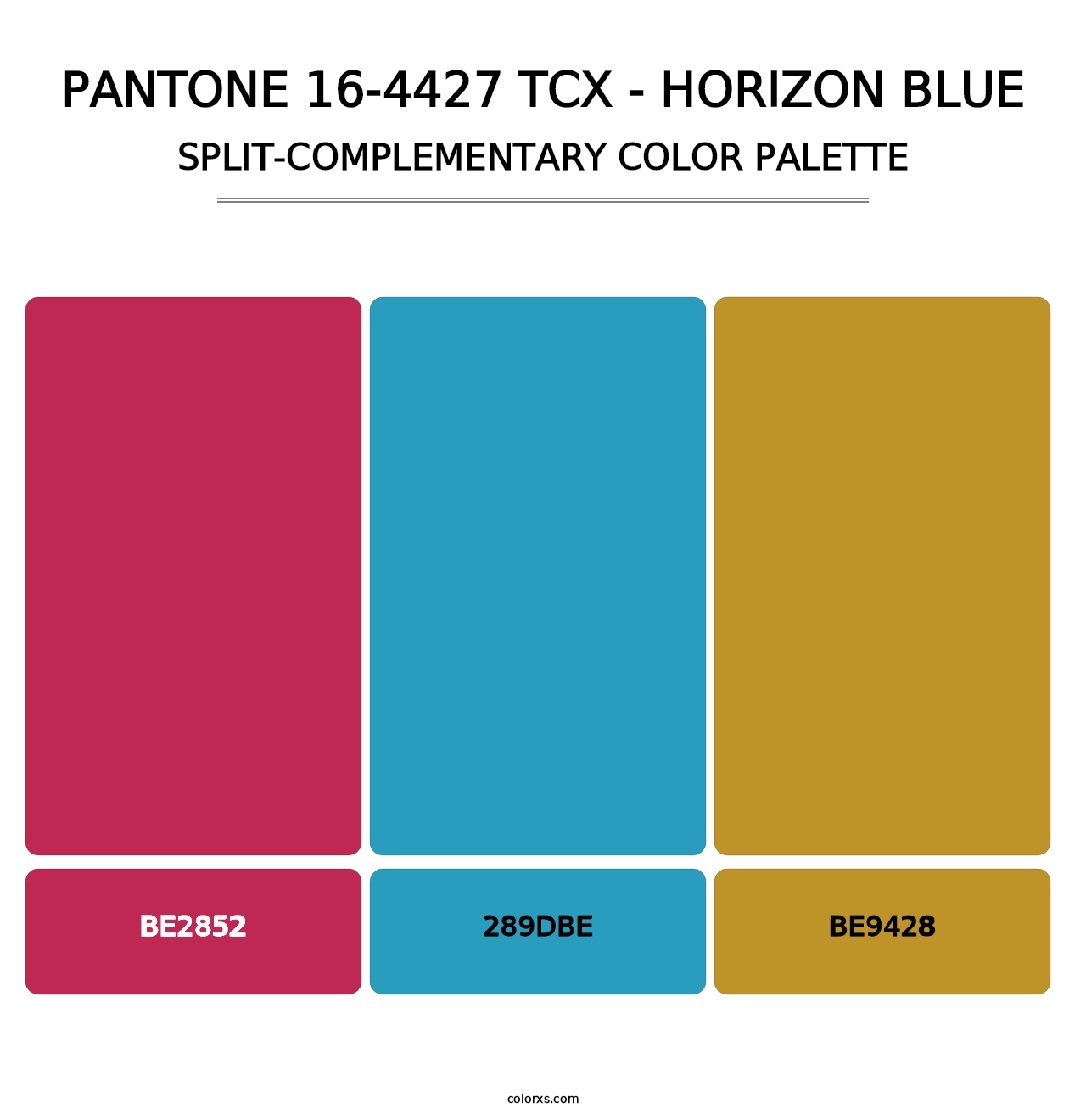 PANTONE 16-4427 TCX - Horizon Blue - Split-Complementary Color Palette
