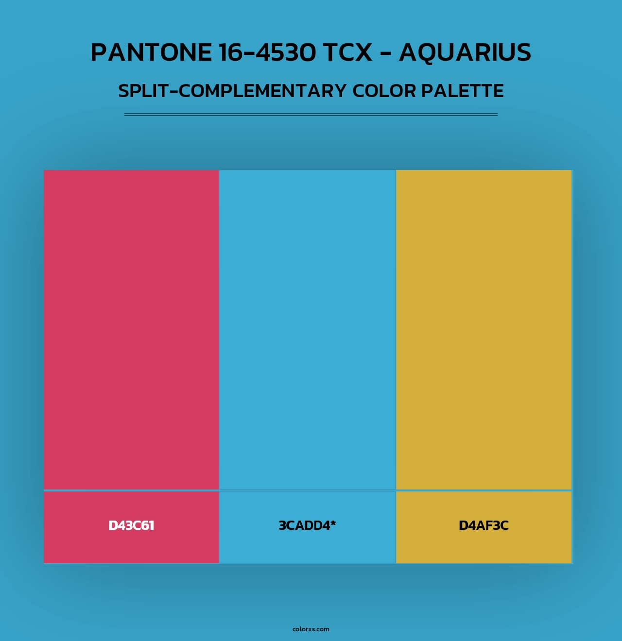 PANTONE 16-4530 TCX - Aquarius - Split-Complementary Color Palette