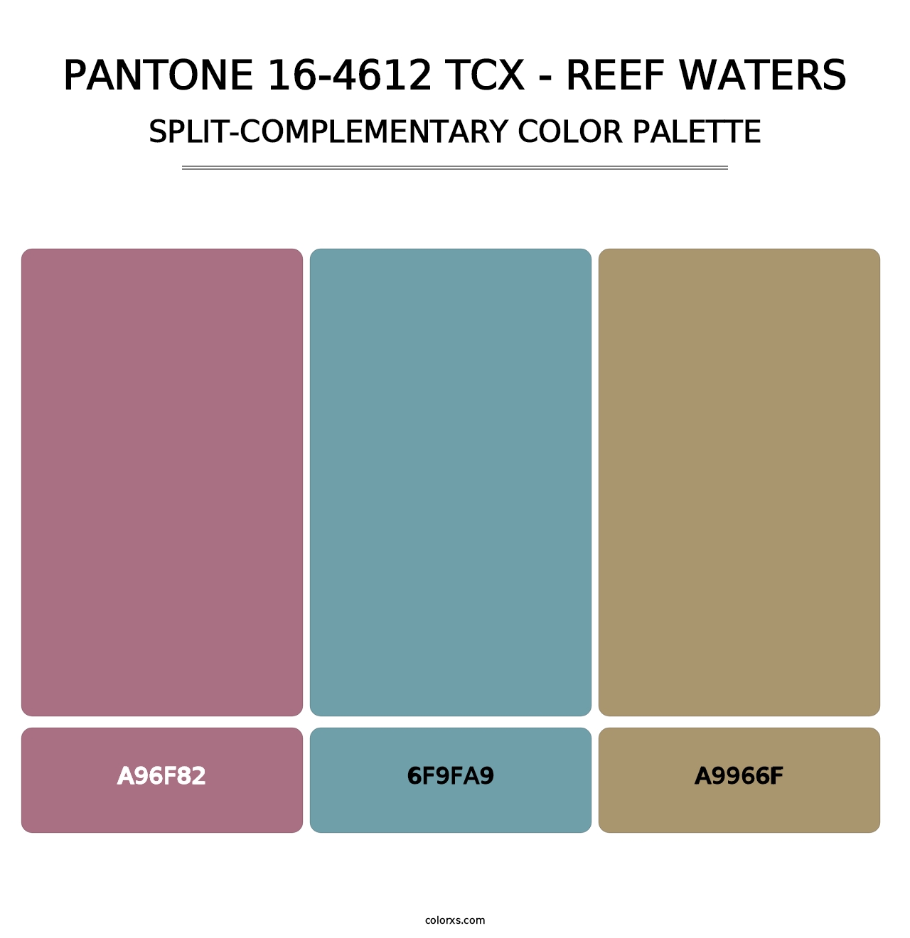 PANTONE 16-4612 TCX - Reef Waters - Split-Complementary Color Palette