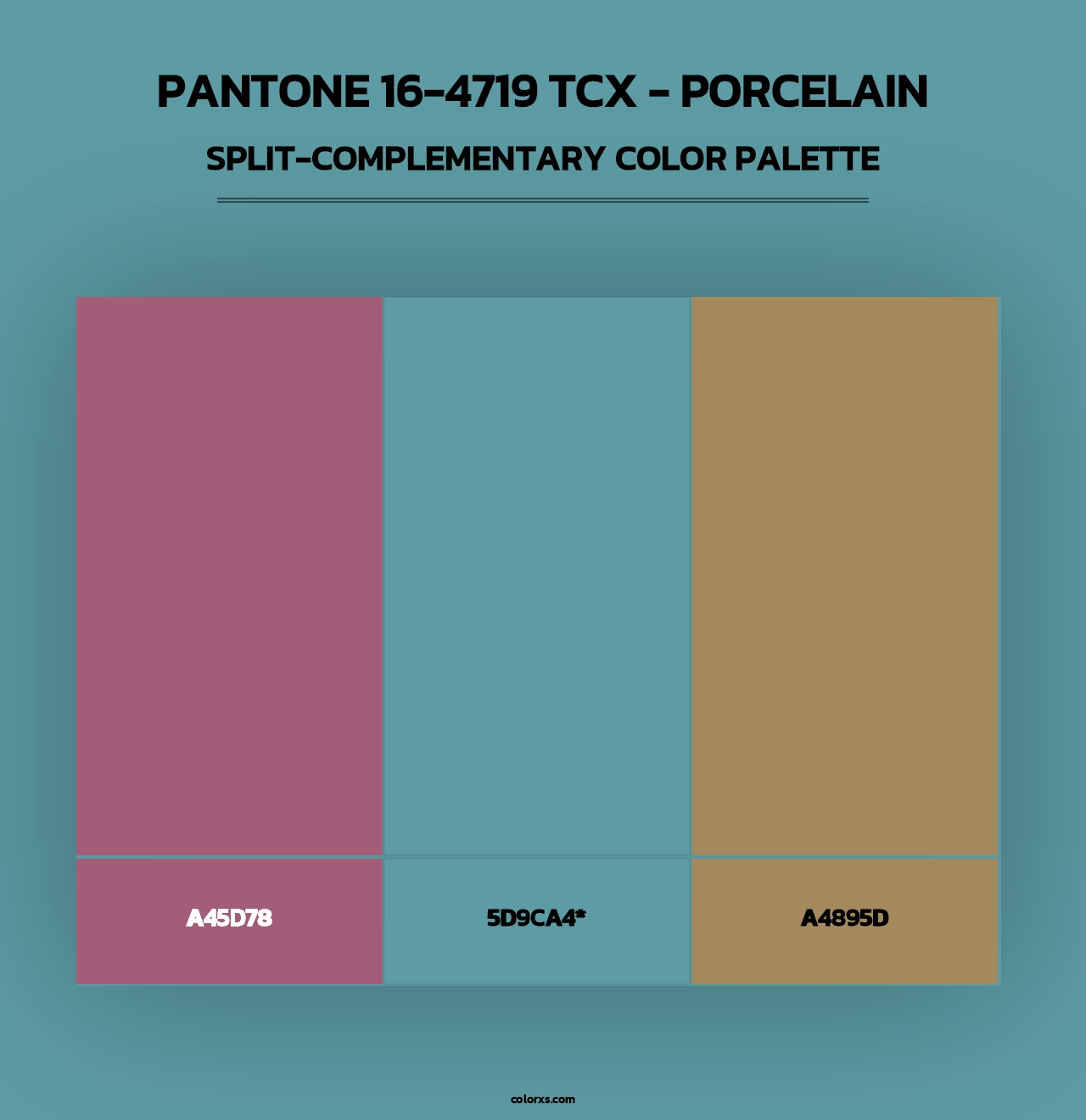PANTONE 16-4719 TCX - Porcelain - Split-Complementary Color Palette