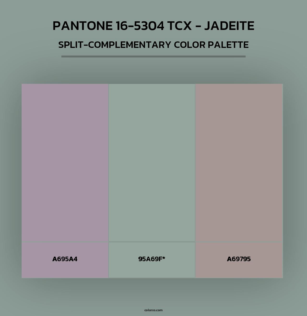 PANTONE 16-5304 TCX - Jadeite - Split-Complementary Color Palette