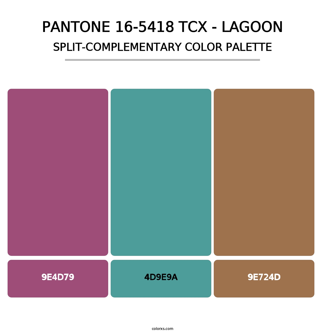 PANTONE 16-5418 TCX - Lagoon - Split-Complementary Color Palette