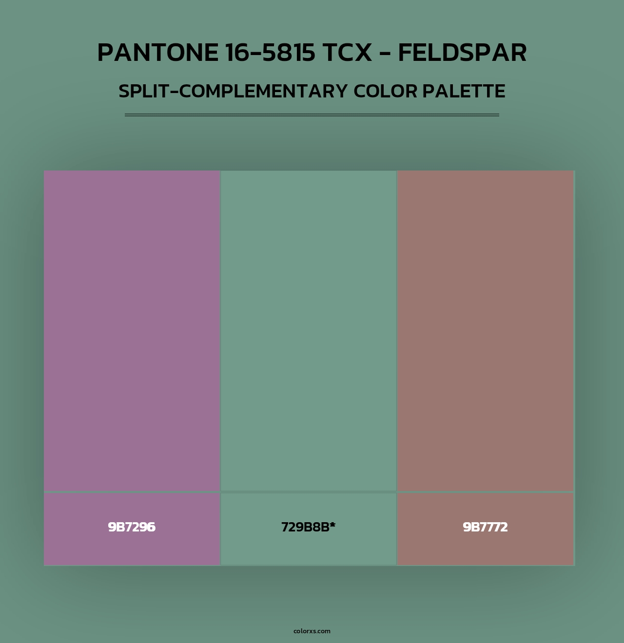 PANTONE 16-5815 TCX - Feldspar - Split-Complementary Color Palette