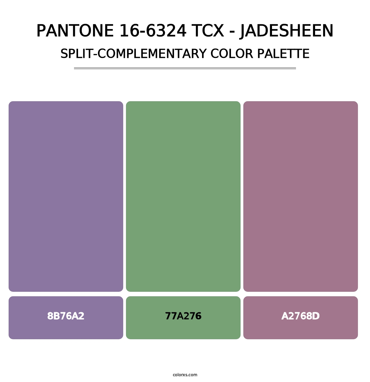 PANTONE 16-6324 TCX - Jadesheen - Split-Complementary Color Palette