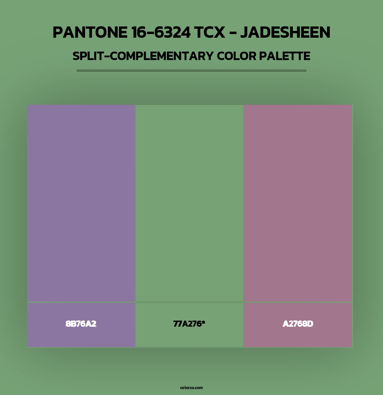 PANTONE 16-6324 TCX - Jadesheen - Split-Complementary Color Palette