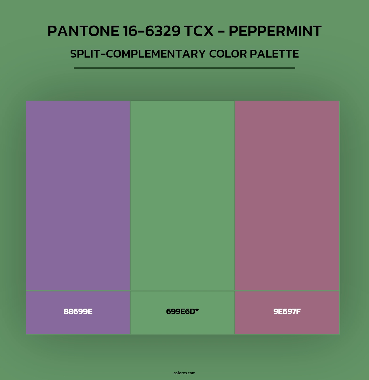 PANTONE 16-6329 TCX - Peppermint - Split-Complementary Color Palette