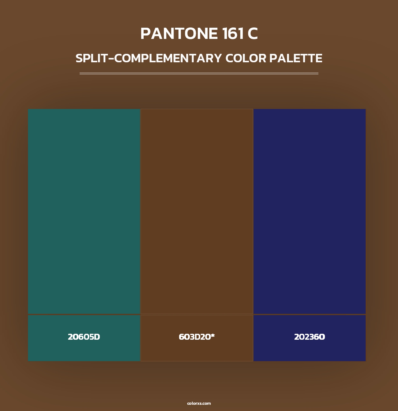 PANTONE 161 C - Split-Complementary Color Palette