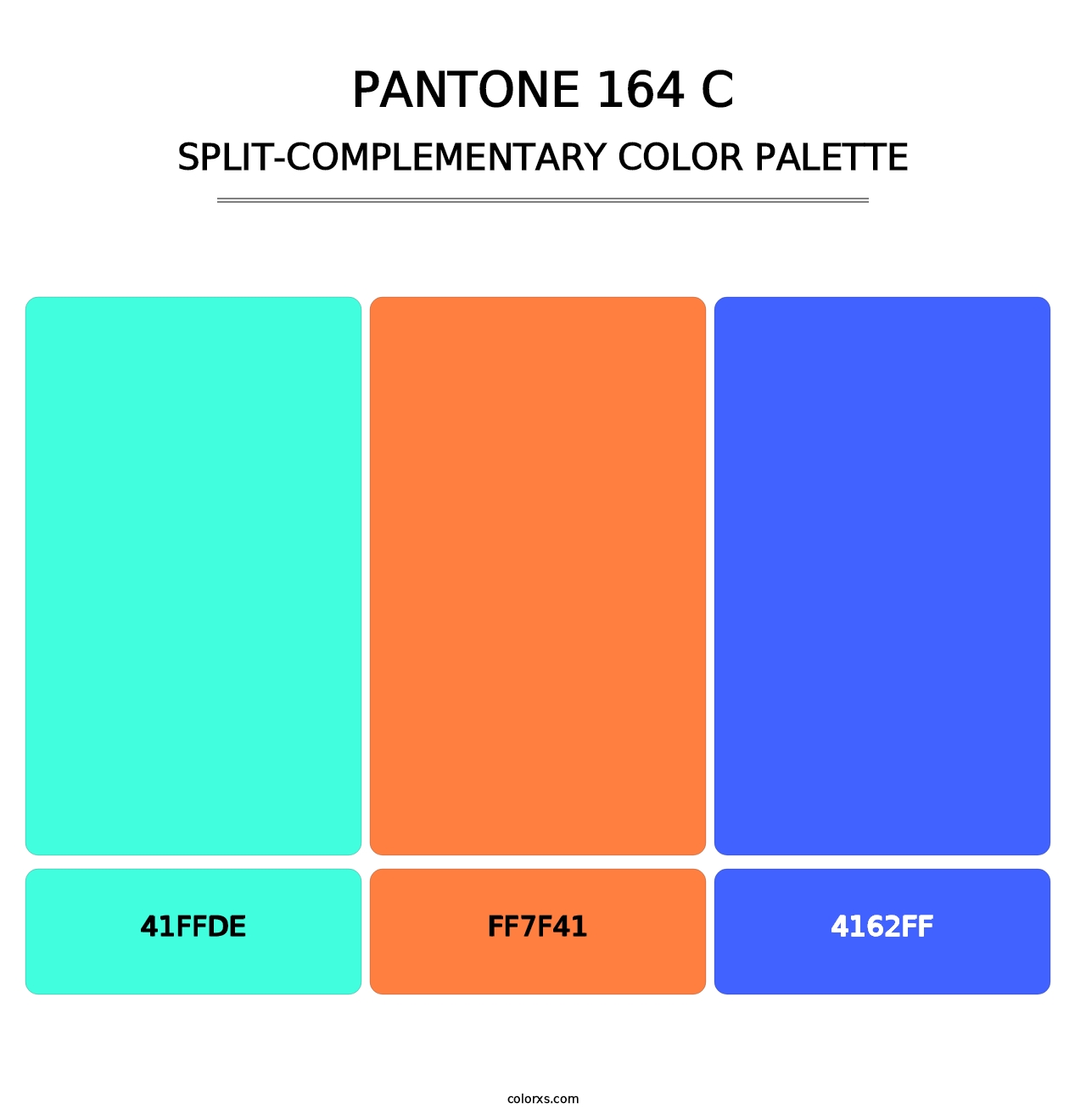 PANTONE 164 C - Split-Complementary Color Palette