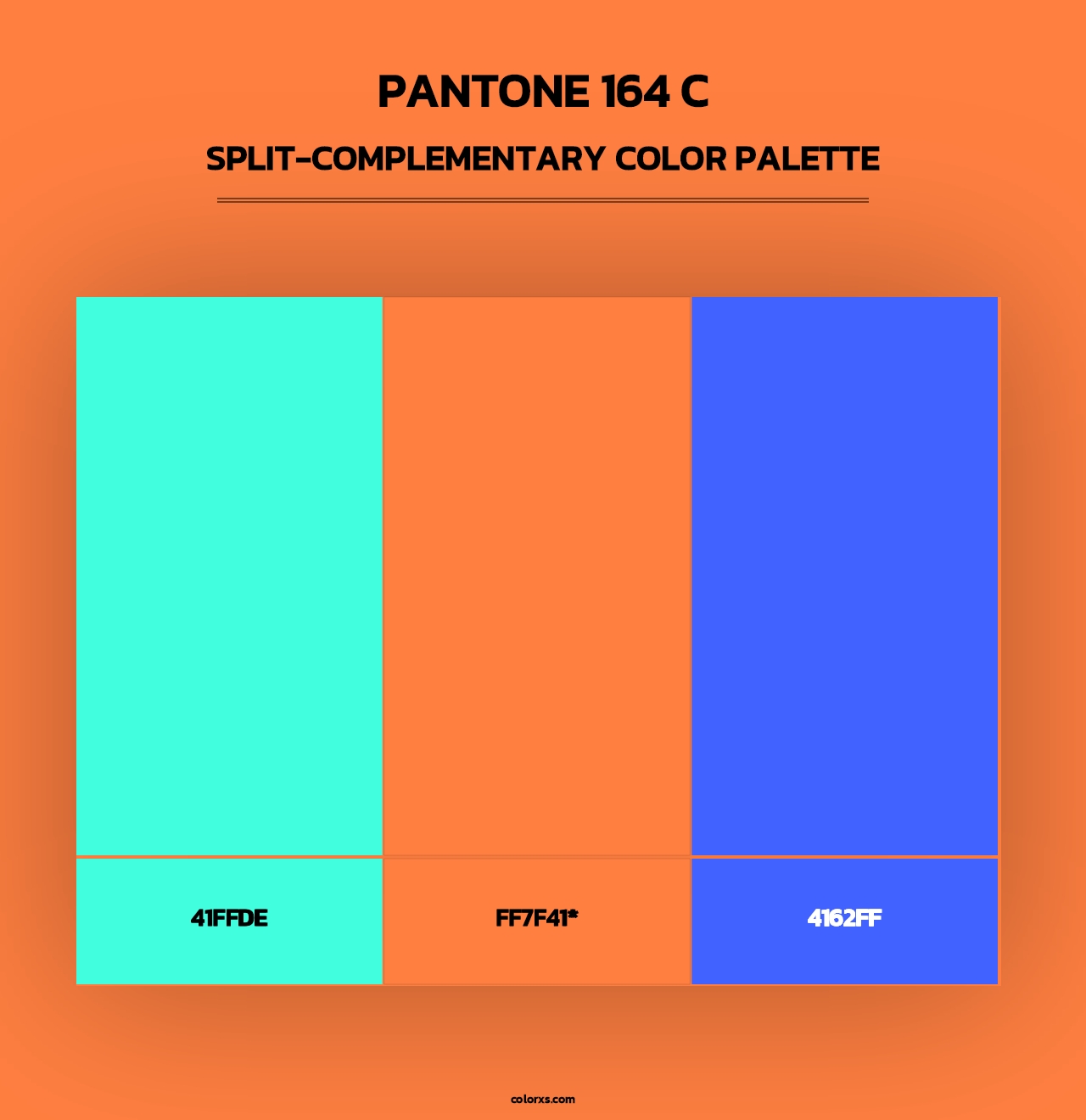 PANTONE 164 C - Split-Complementary Color Palette