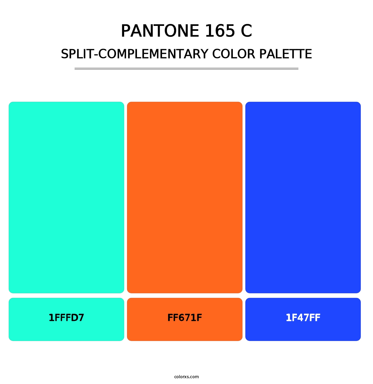 PANTONE 165 C - Split-Complementary Color Palette