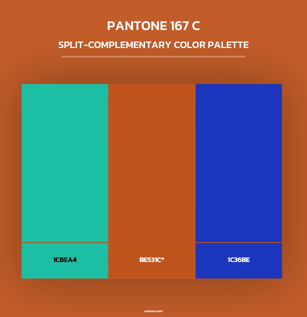 PANTONE 167 C - Split-Complementary Color Palette
