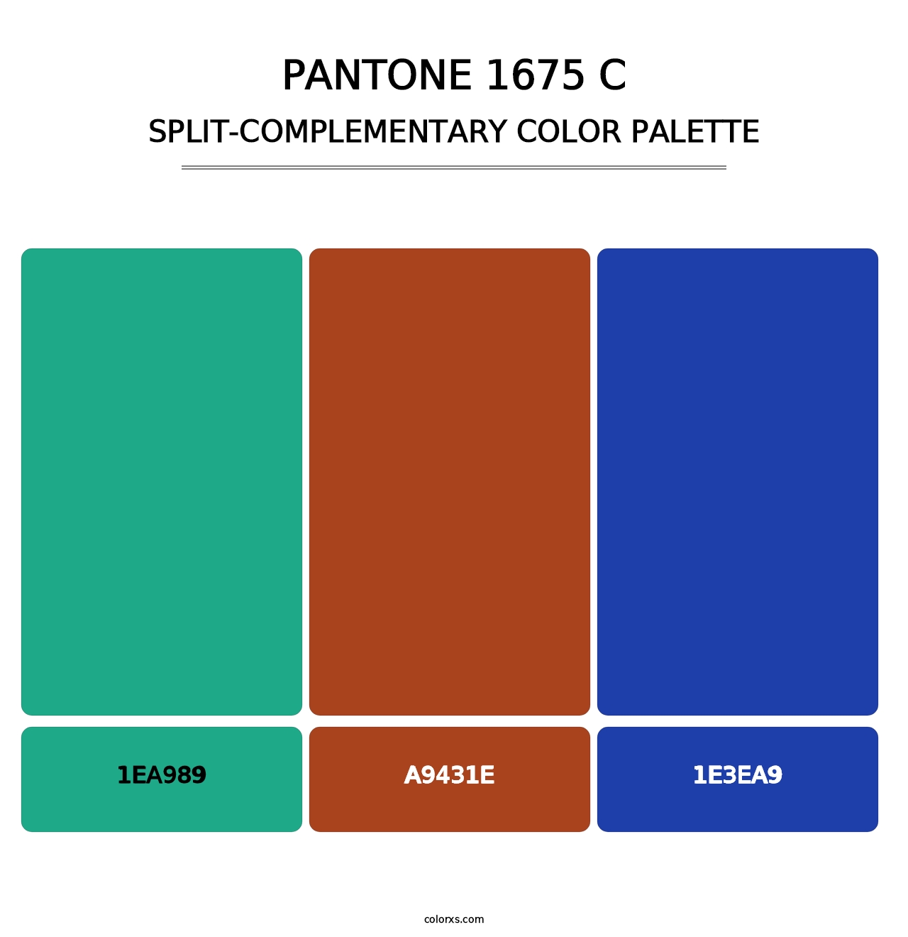 PANTONE 1675 C - Split-Complementary Color Palette