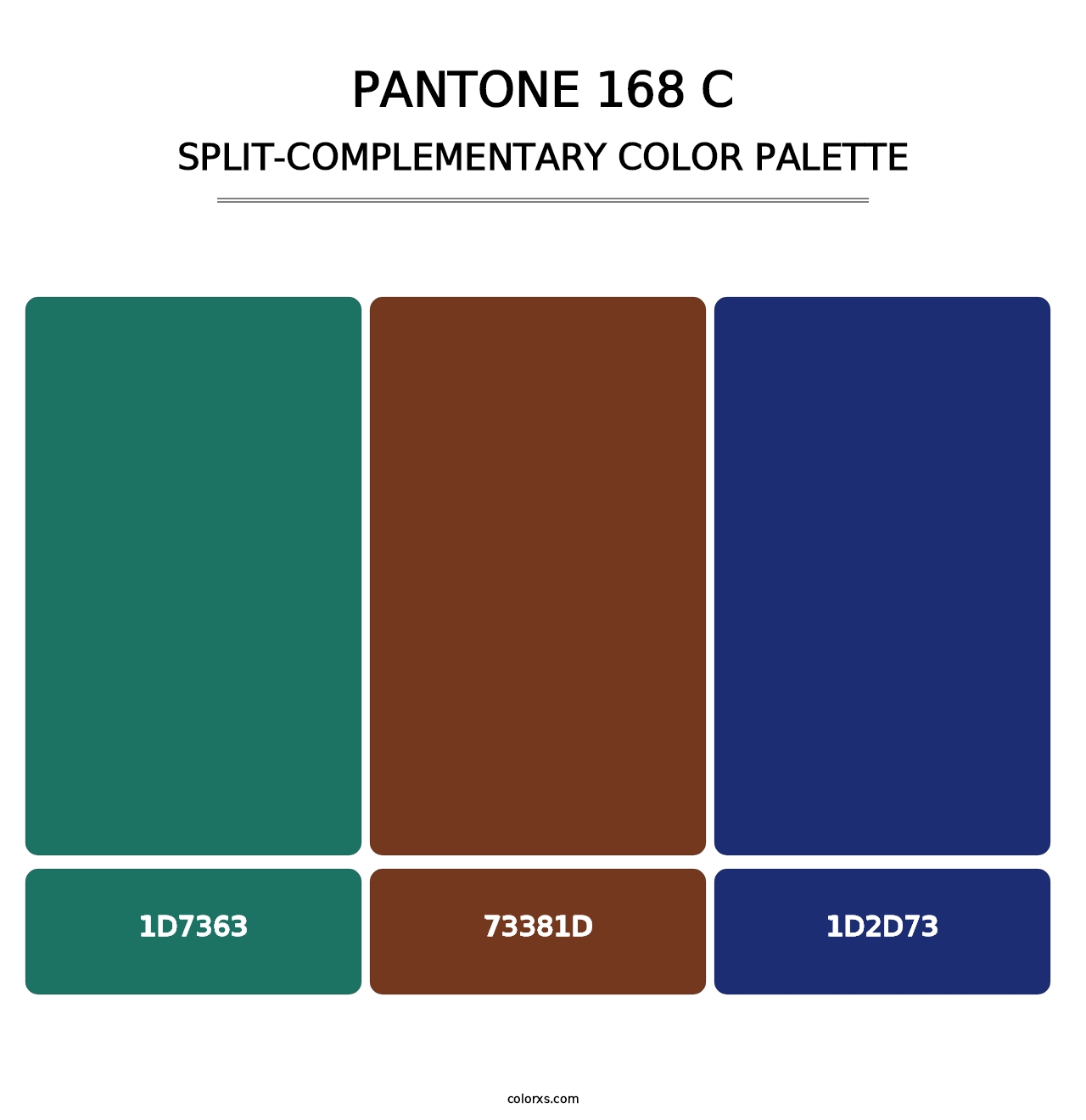 PANTONE 168 C - Split-Complementary Color Palette