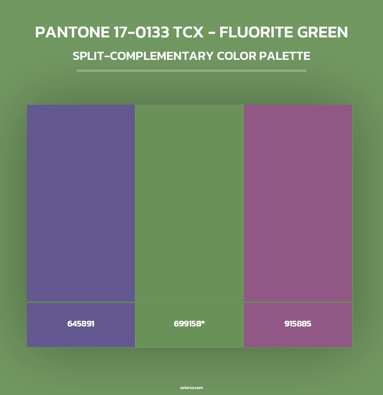 PANTONE 17-0133 TCX - Fluorite Green - Split-Complementary Color Palette