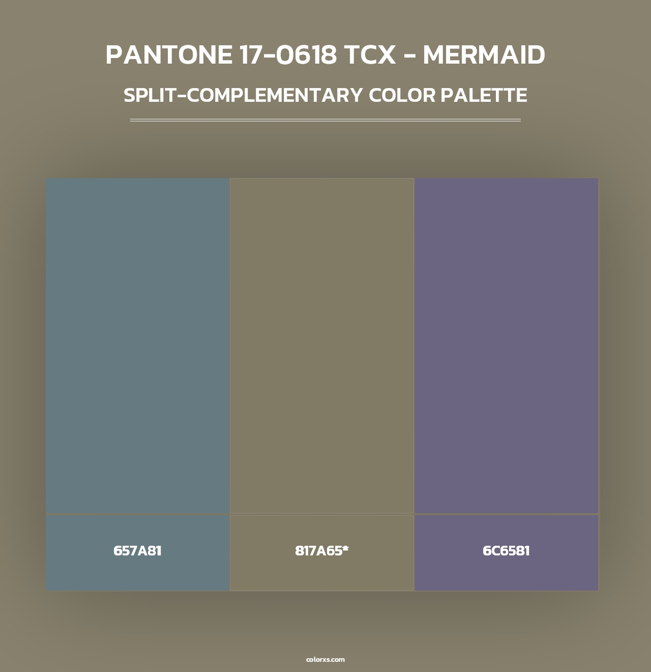 PANTONE 17-0618 TCX - Mermaid - Split-Complementary Color Palette