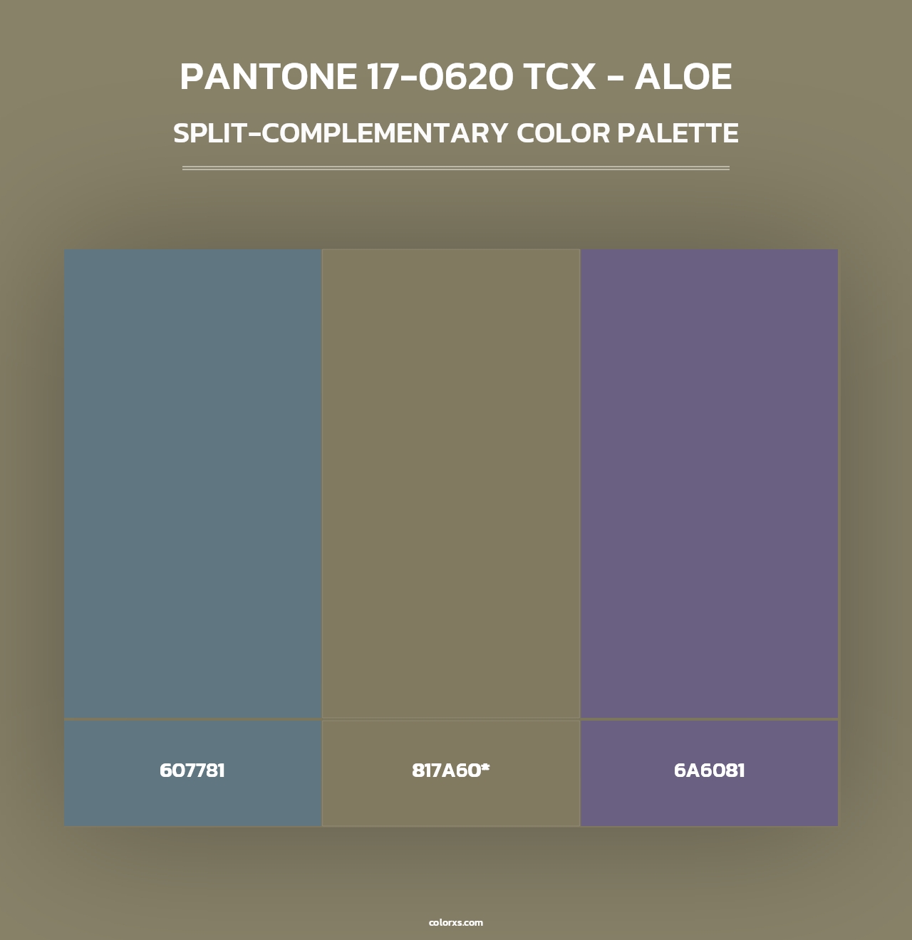 PANTONE 17-0620 TCX - Aloe - Split-Complementary Color Palette