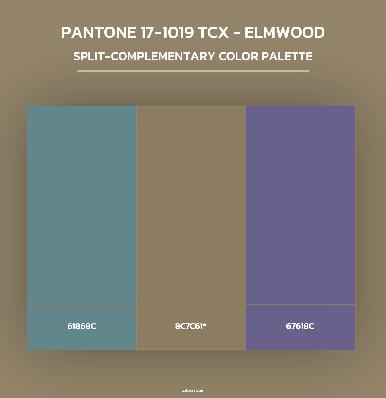 PANTONE 17-1019 TCX - Elmwood - Split-Complementary Color Palette