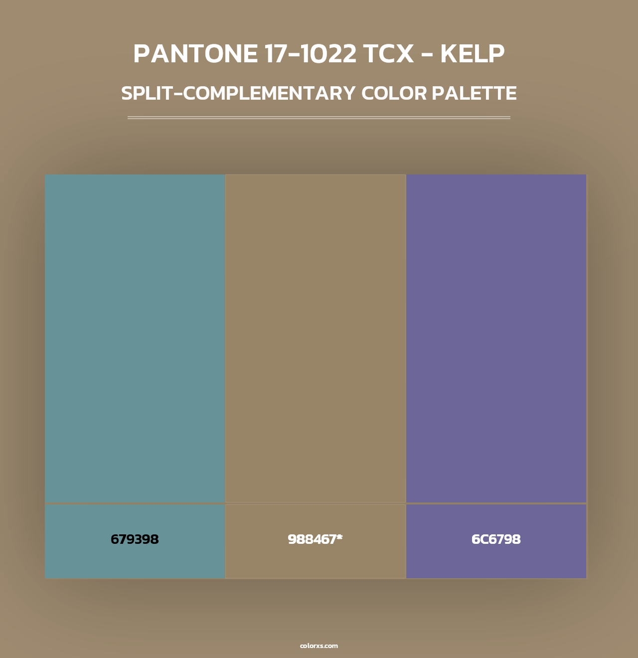 PANTONE 17-1022 TCX - Kelp - Split-Complementary Color Palette