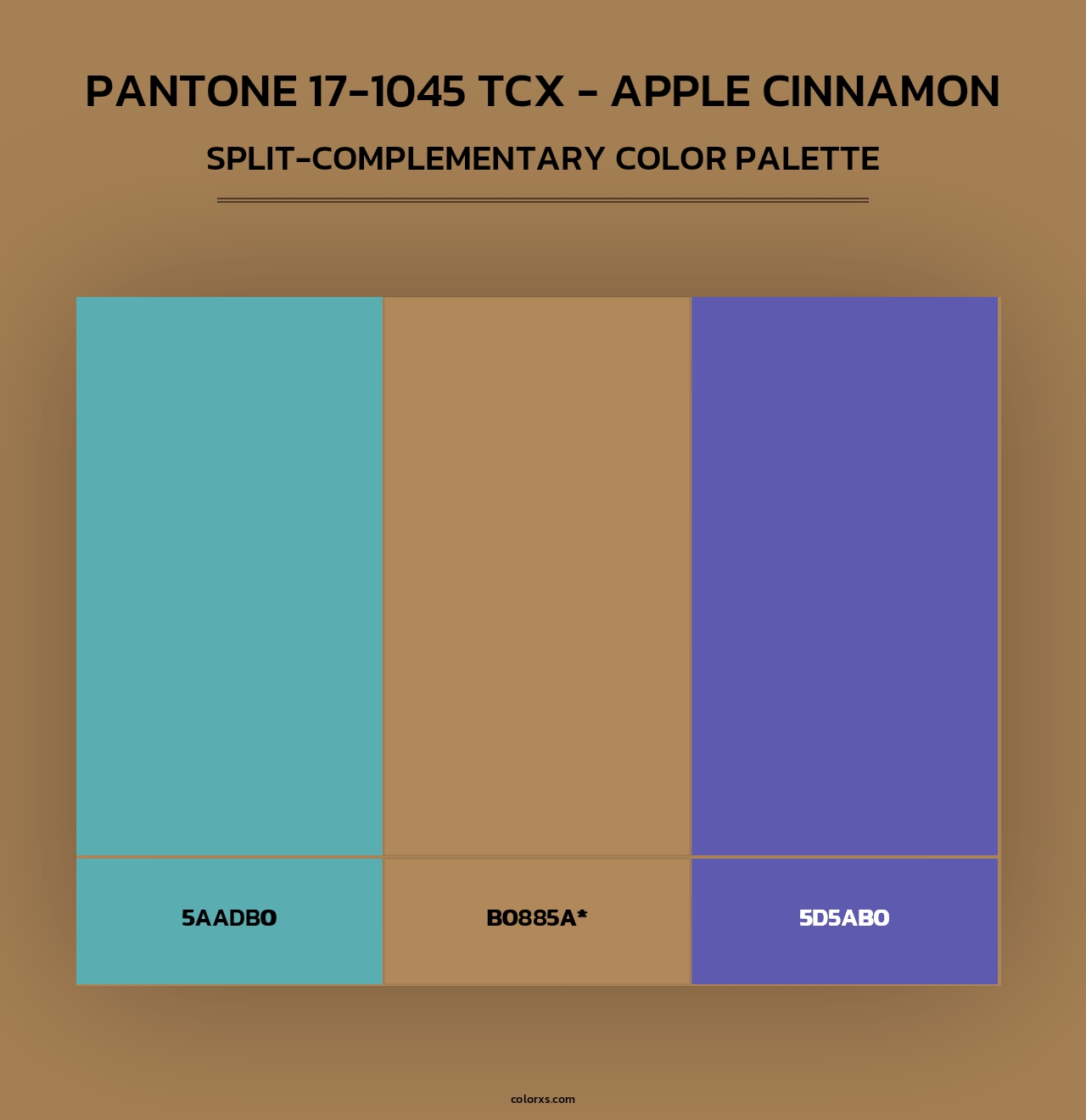 PANTONE 17-1045 TCX - Apple Cinnamon - Split-Complementary Color Palette