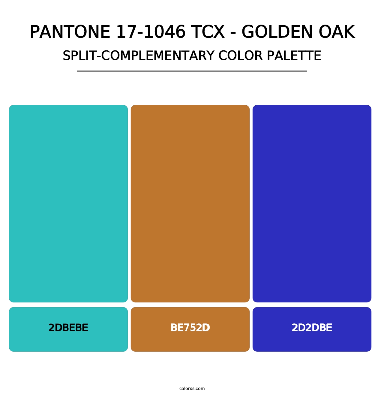PANTONE 17-1046 TCX - Golden Oak - Split-Complementary Color Palette