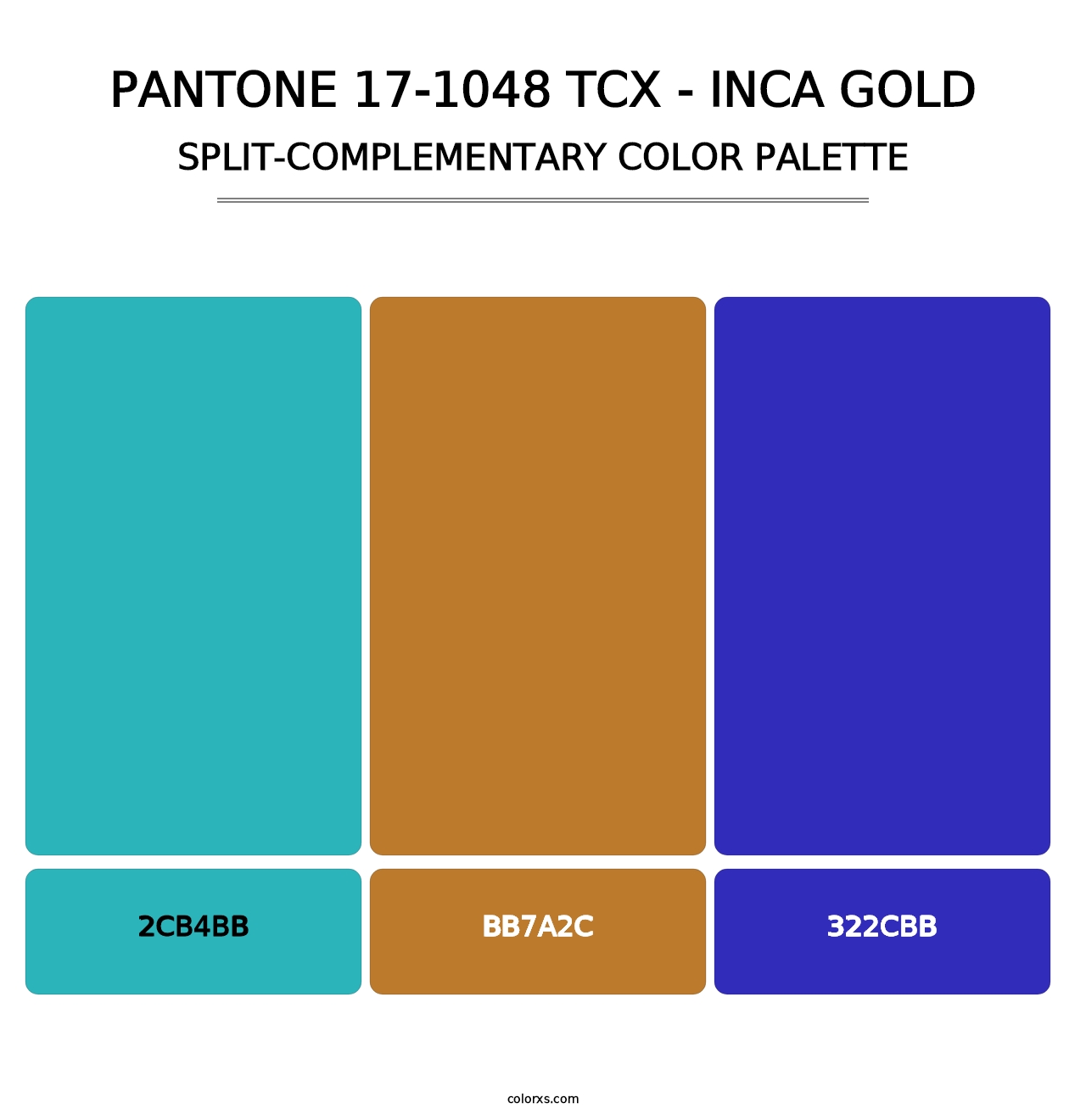 PANTONE 17-1048 TCX - Inca Gold - Split-Complementary Color Palette
