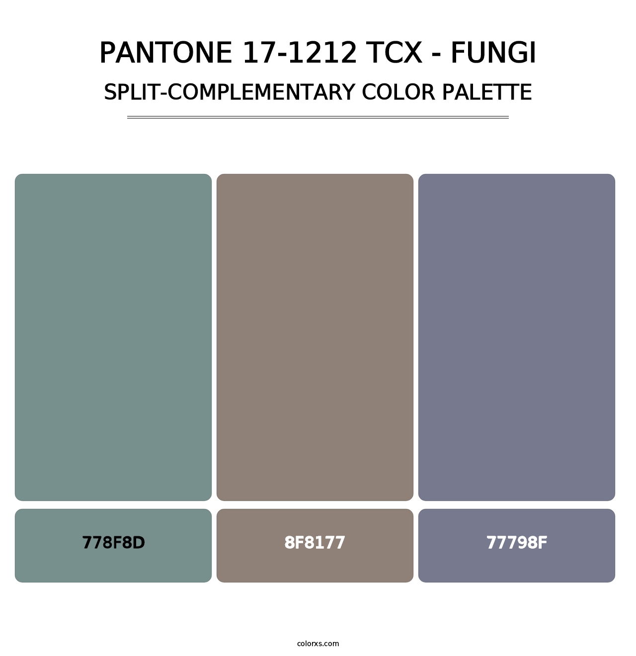 PANTONE 17-1212 TCX - Fungi - Split-Complementary Color Palette