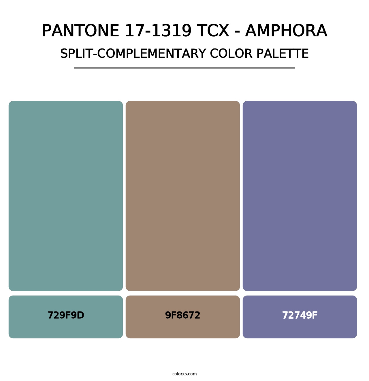 PANTONE 17-1319 TCX - Amphora - Split-Complementary Color Palette