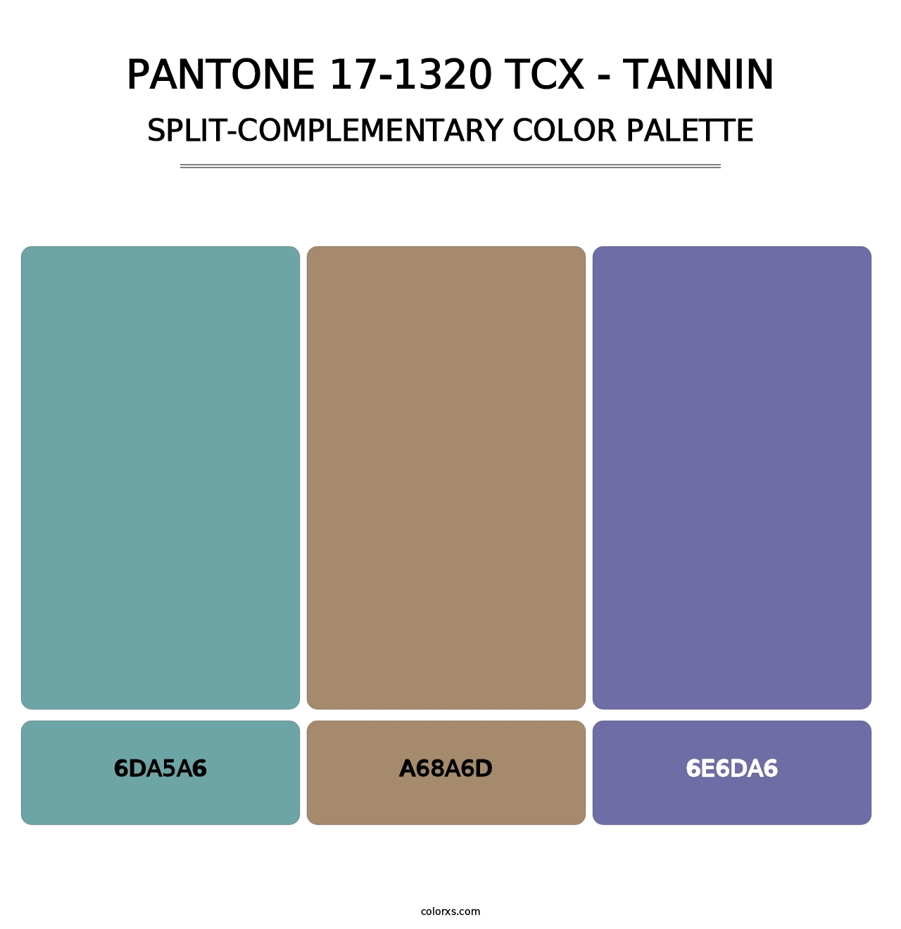 PANTONE 17-1320 TCX - Tannin - Split-Complementary Color Palette