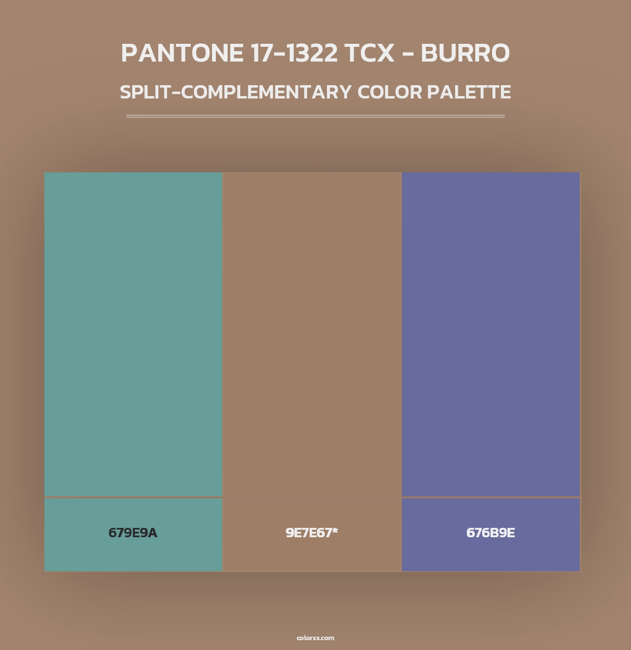 PANTONE 17-1322 TCX - Burro - Split-Complementary Color Palette