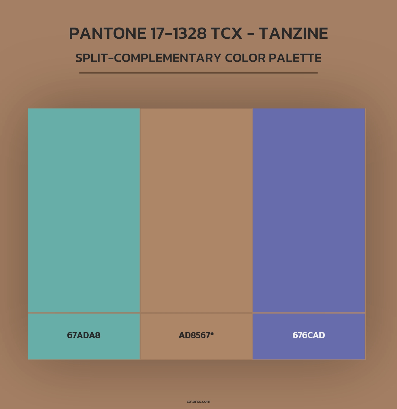 PANTONE 17-1328 TCX - Tanzine - Split-Complementary Color Palette