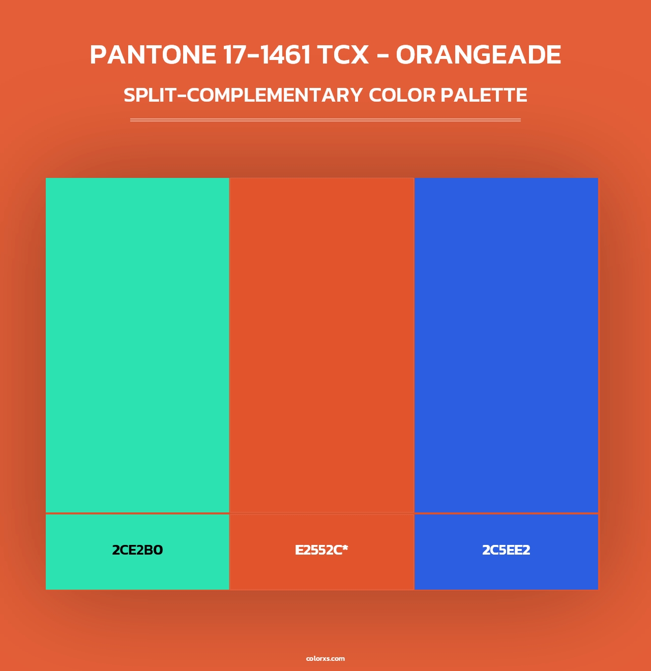 PANTONE 17-1461 TCX - Orangeade - Split-Complementary Color Palette