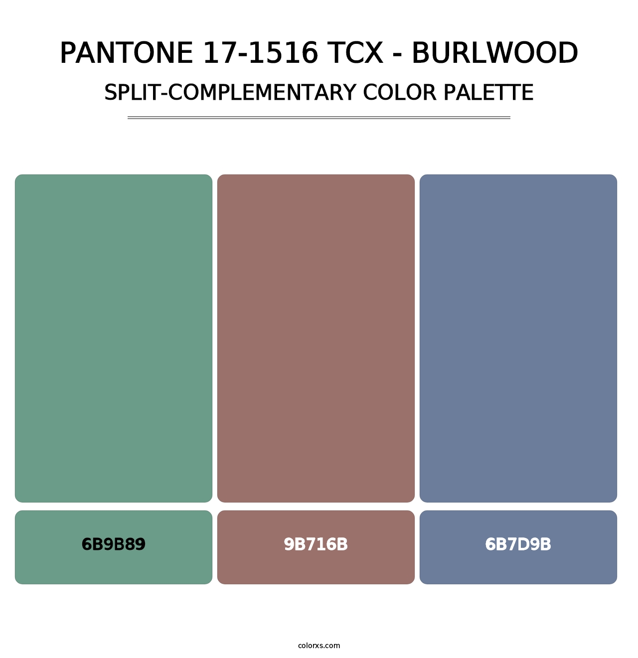 PANTONE 17-1516 TCX - Burlwood - Split-Complementary Color Palette
