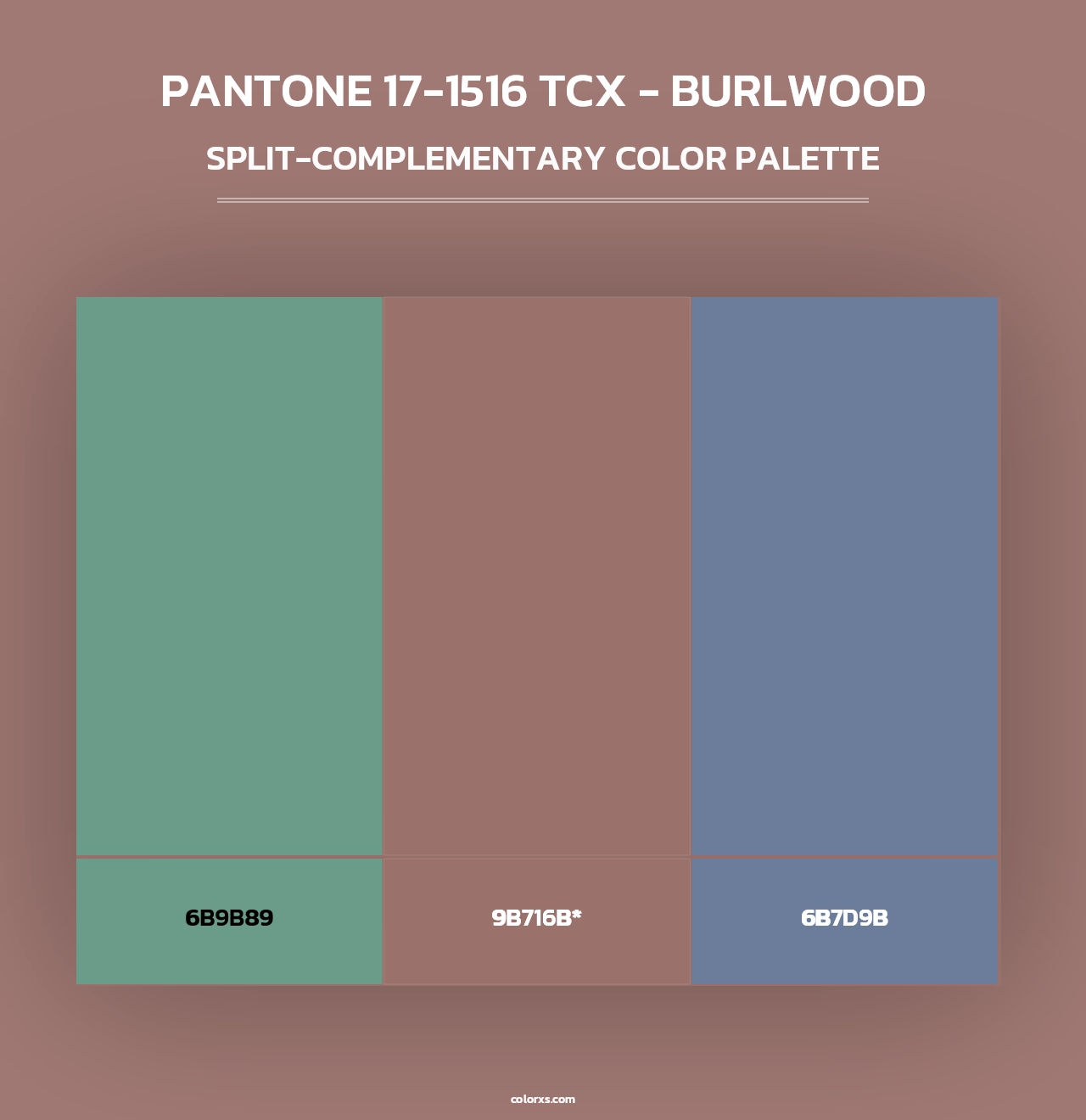 PANTONE 17-1516 TCX - Burlwood - Split-Complementary Color Palette