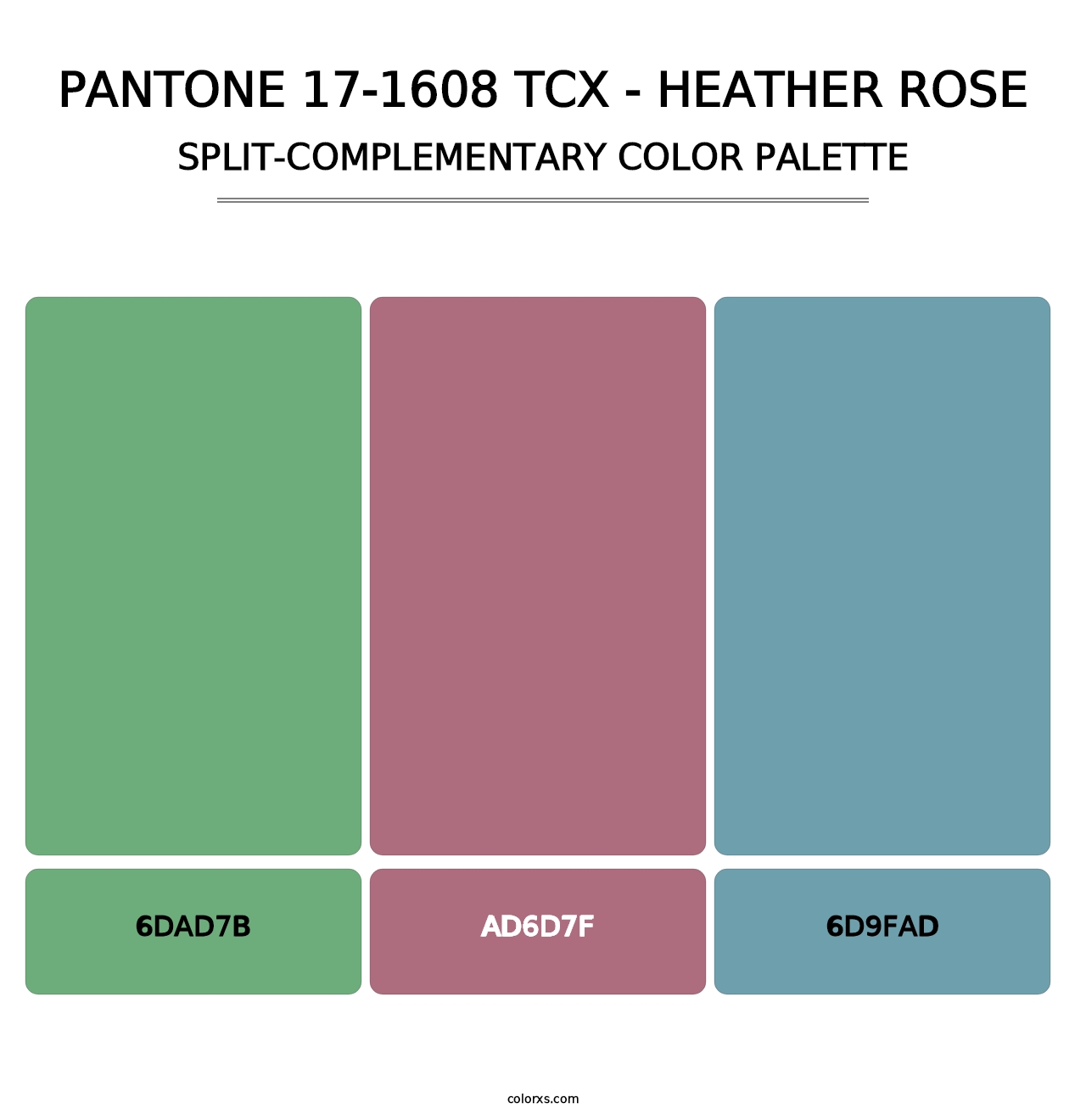 PANTONE 17-1608 TCX - Heather Rose - Split-Complementary Color Palette