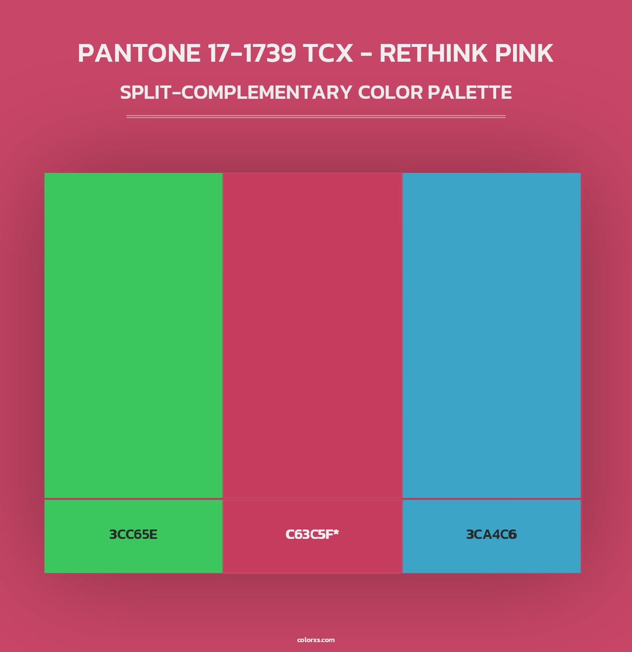 PANTONE 17-1739 TCX - Rethink Pink - Split-Complementary Color Palette