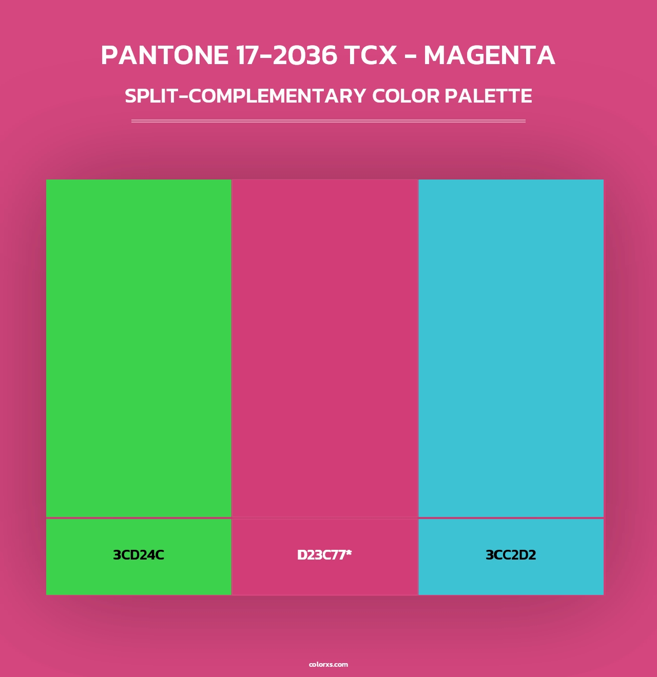 PANTONE 17-2036 TCX - Magenta - Split-Complementary Color Palette