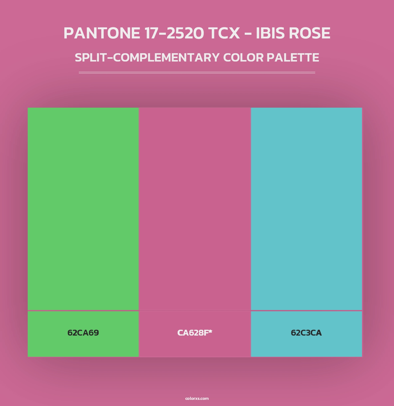 PANTONE 17-2520 TCX - Ibis Rose - Split-Complementary Color Palette