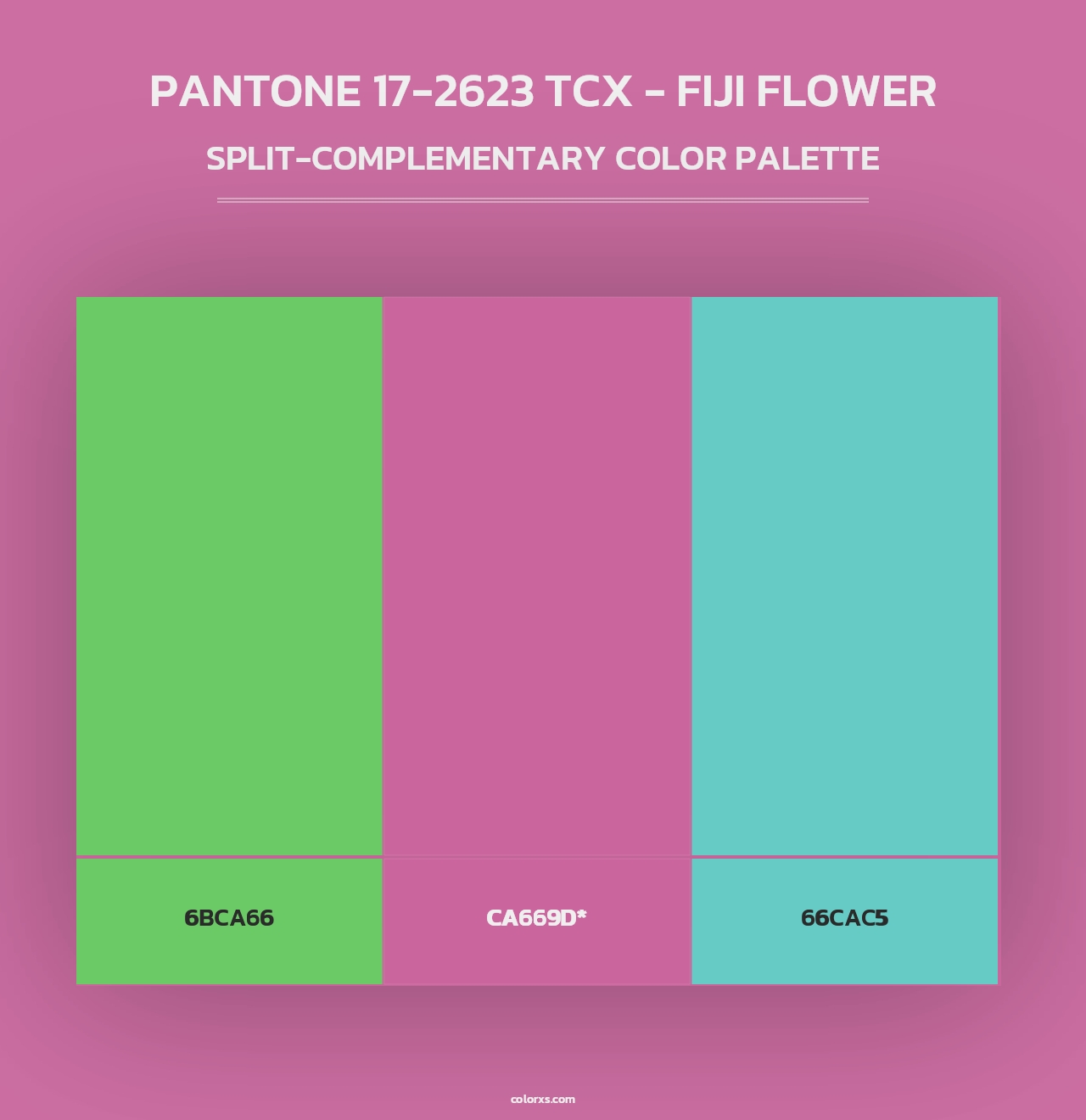 PANTONE 17-2623 TCX - Fiji Flower - Split-Complementary Color Palette