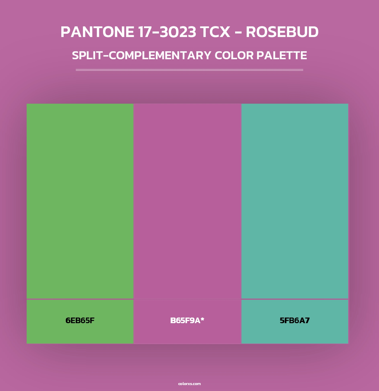 PANTONE 17-3023 TCX - Rosebud - Split-Complementary Color Palette