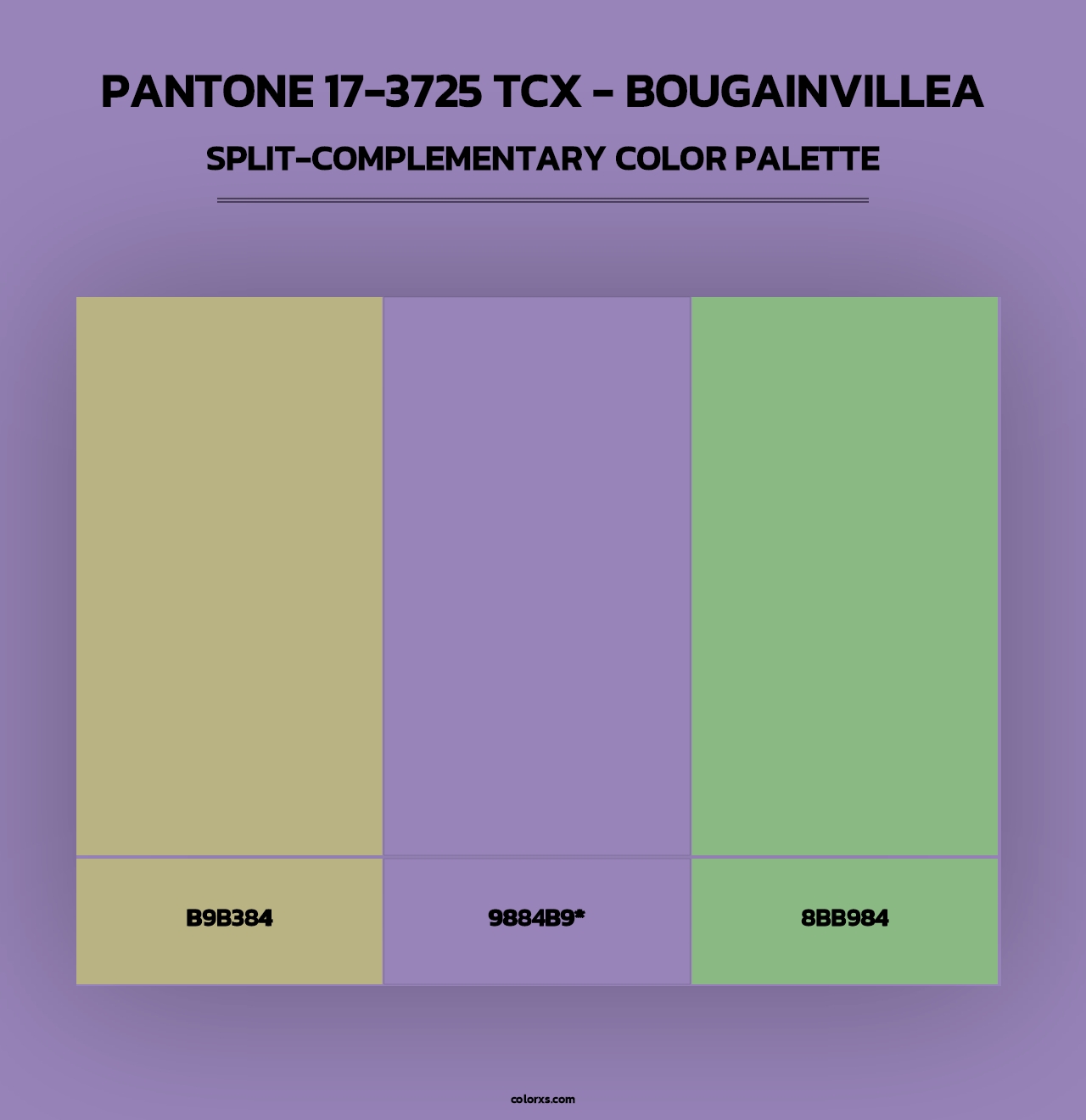 PANTONE 17-3725 TCX - Bougainvillea - Split-Complementary Color Palette