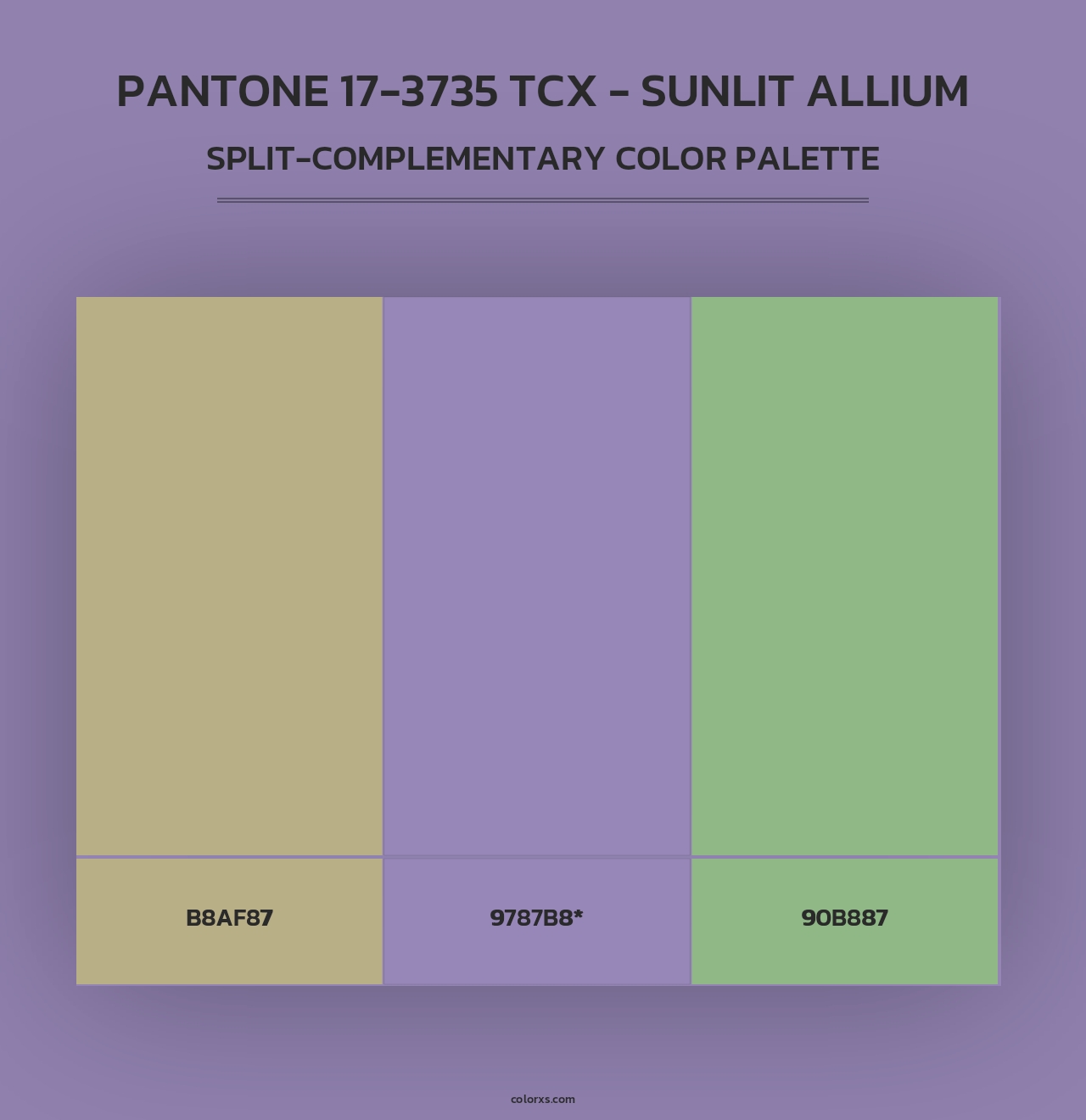 PANTONE 17-3735 TCX - Sunlit Allium - Split-Complementary Color Palette