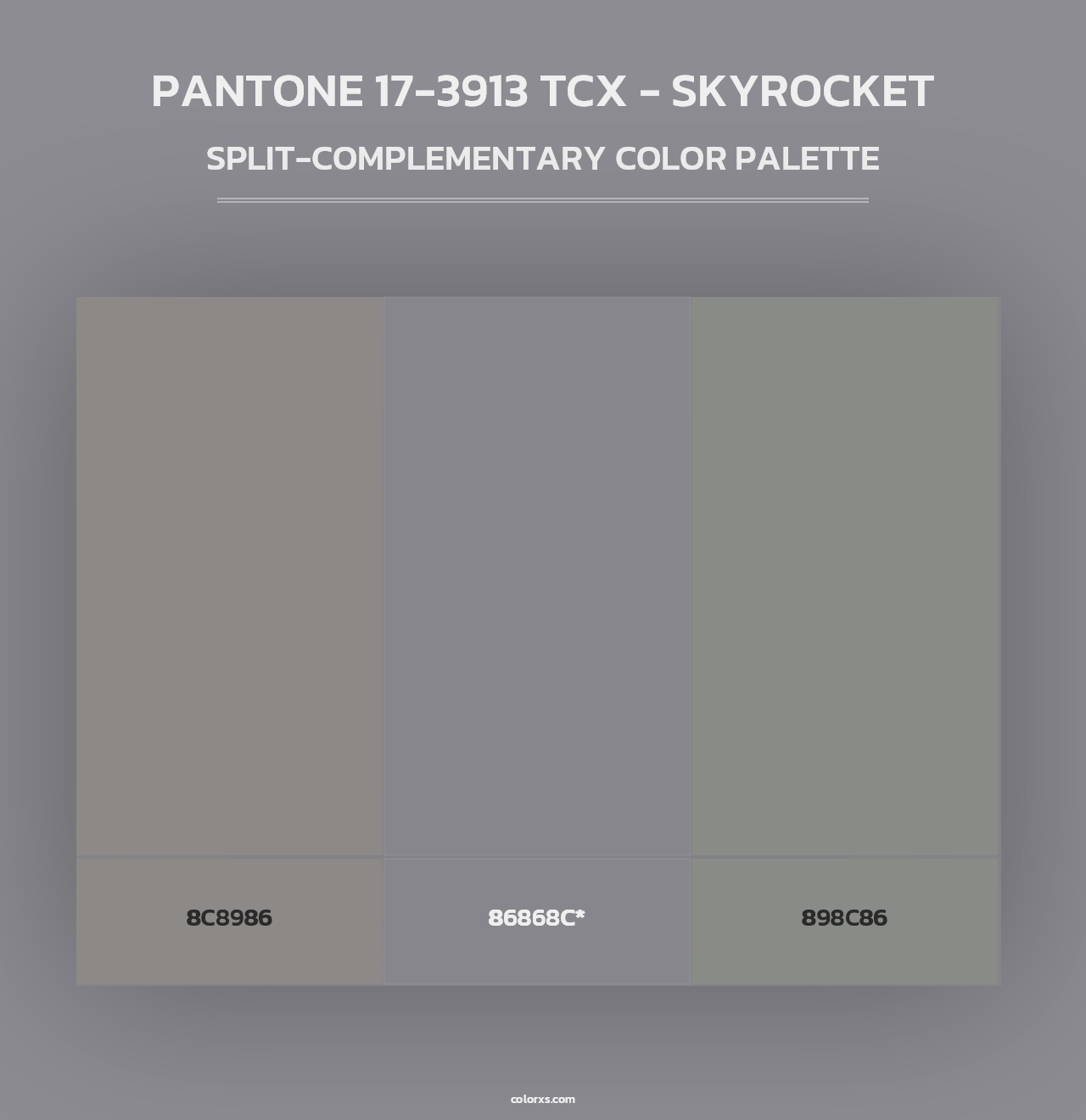 PANTONE 17-3913 TCX - Skyrocket - Split-Complementary Color Palette