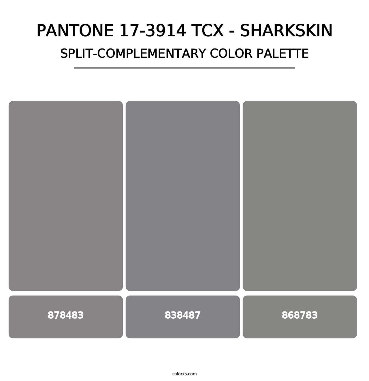 PANTONE 17-3914 TCX - Sharkskin - Split-Complementary Color Palette