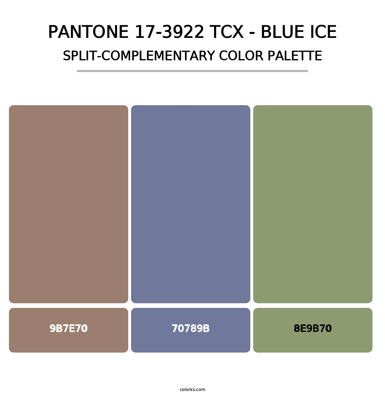 PANTONE 17-3922 TCX - Blue Ice - Split-Complementary Color Palette