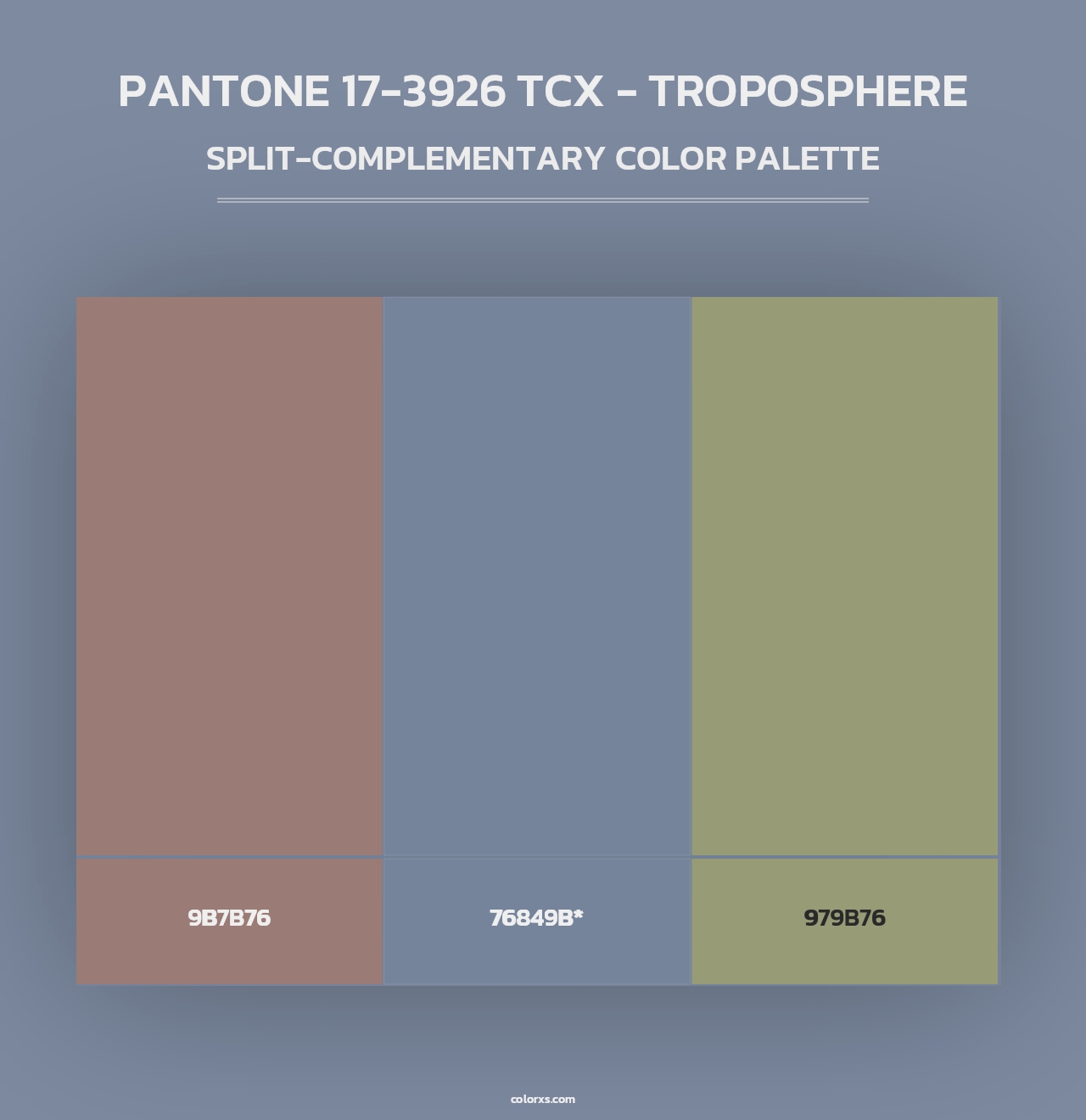 PANTONE 17-3926 TCX - Troposphere - Split-Complementary Color Palette