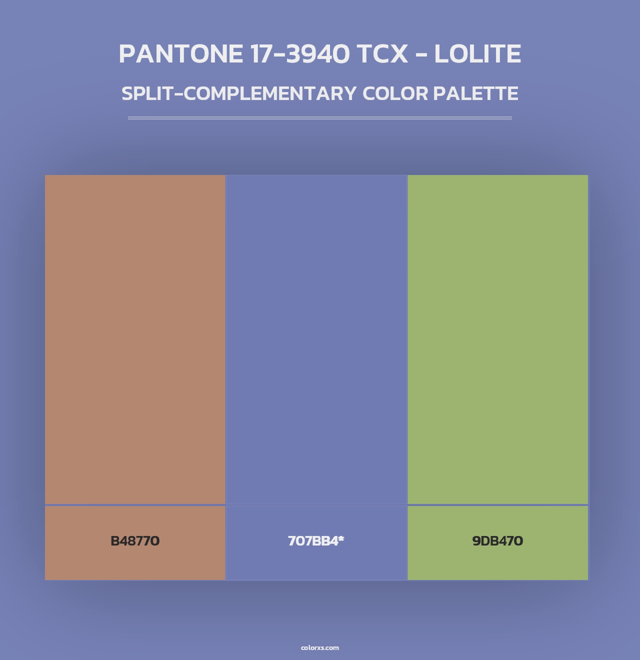 PANTONE 17-3940 TCX - lolite - Split-Complementary Color Palette
