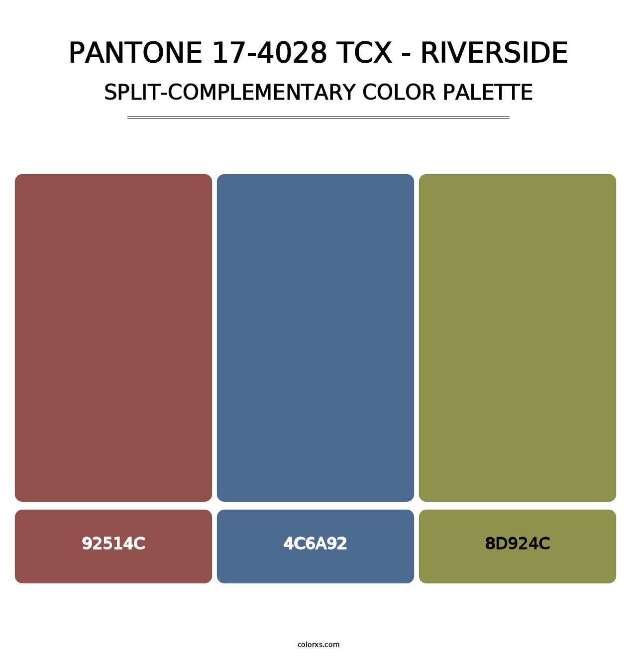 PANTONE 17-4028 TCX - Riverside - Split-Complementary Color Palette