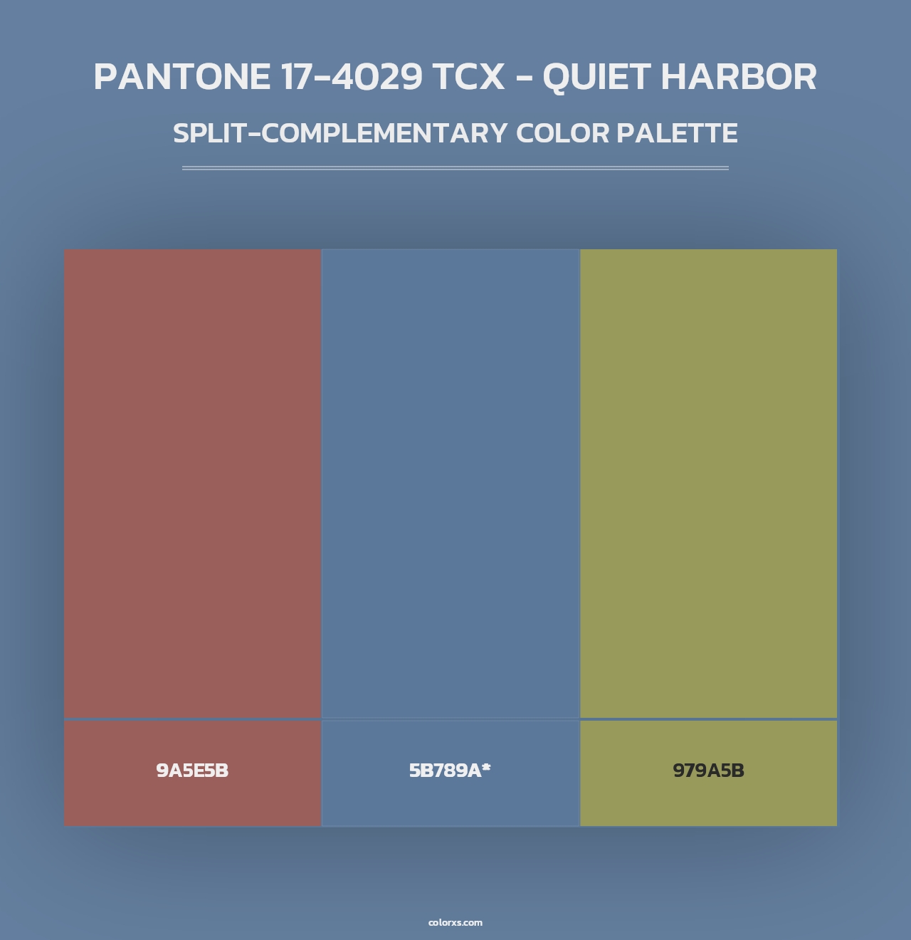 PANTONE 17-4029 TCX - Quiet Harbor - Split-Complementary Color Palette